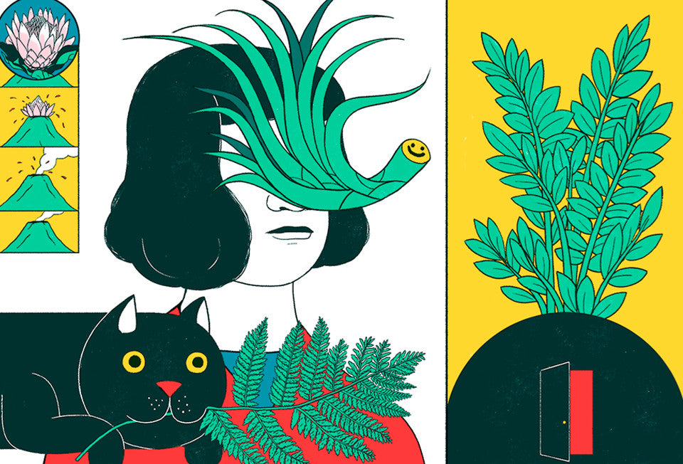 Stark symmetry and bold comics from Cristina Daura
