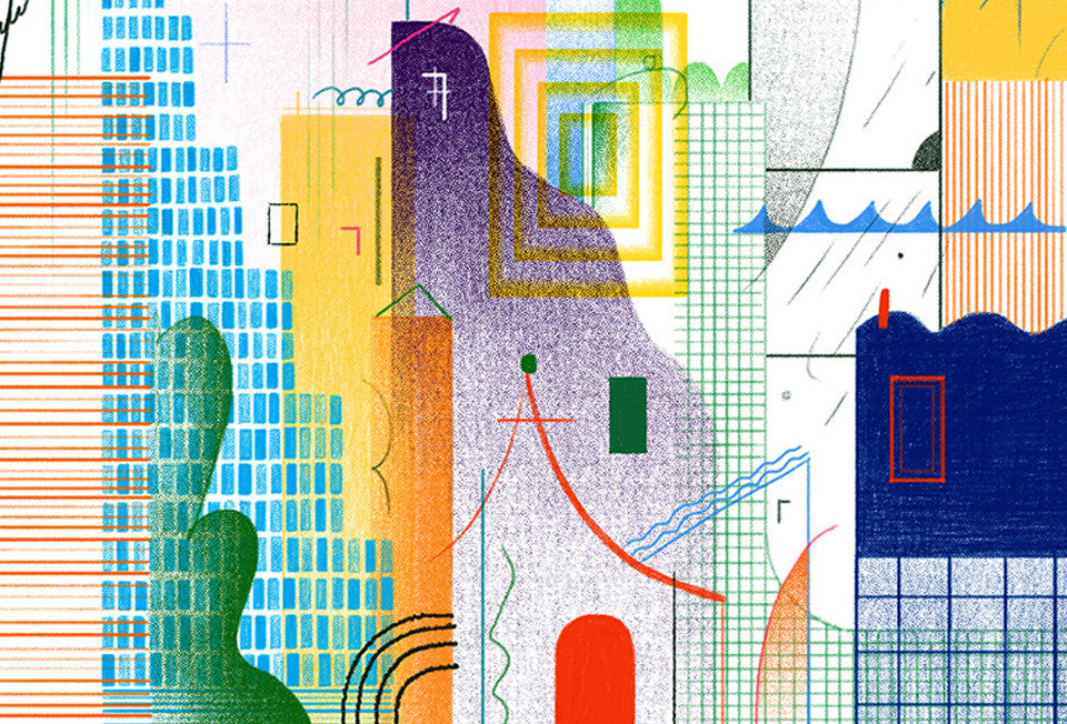 Doodles of delightful texture and colour from Gizem Vural