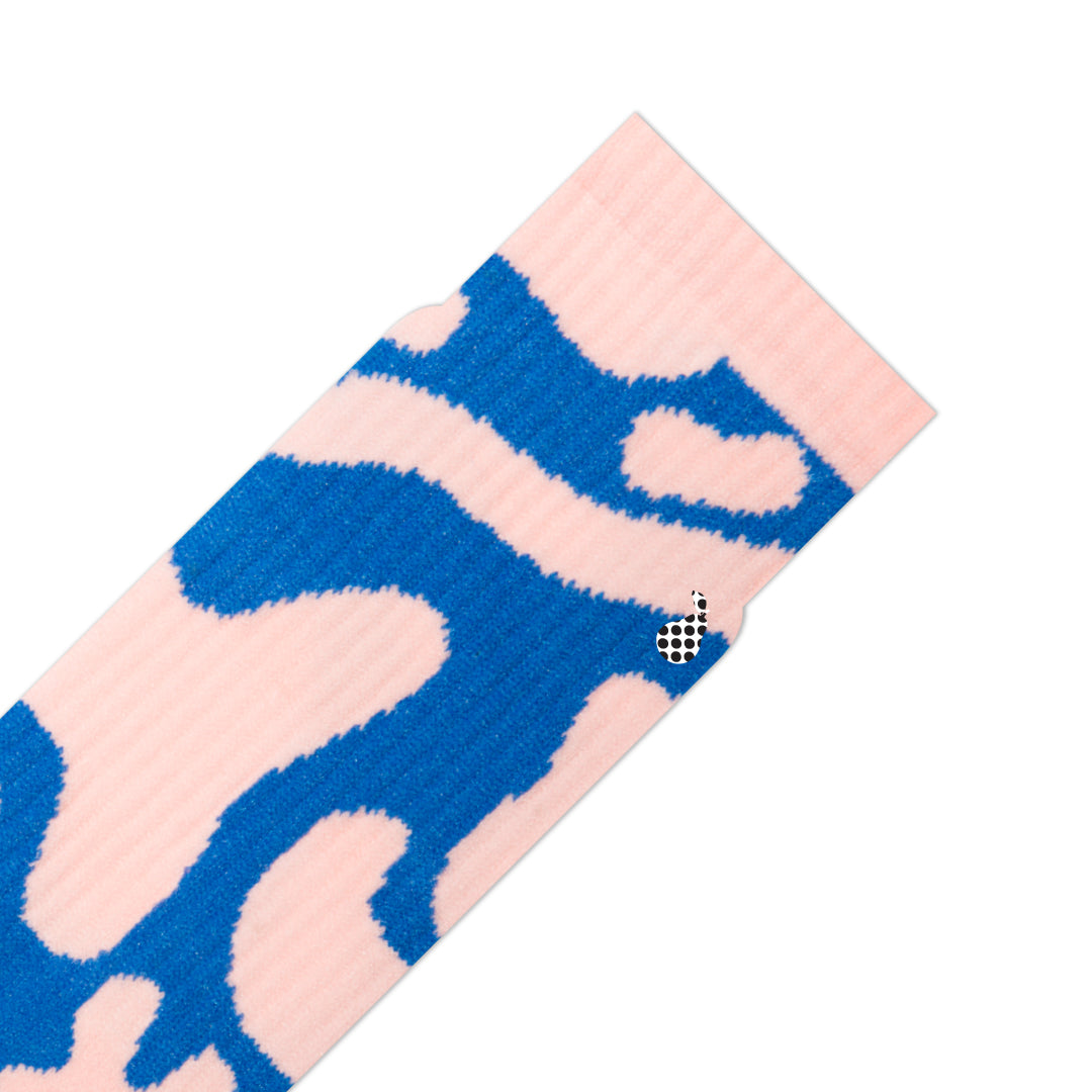 cool blue and pink socks