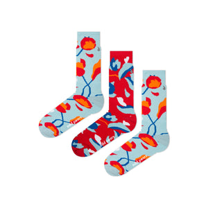 fun red and blue socks