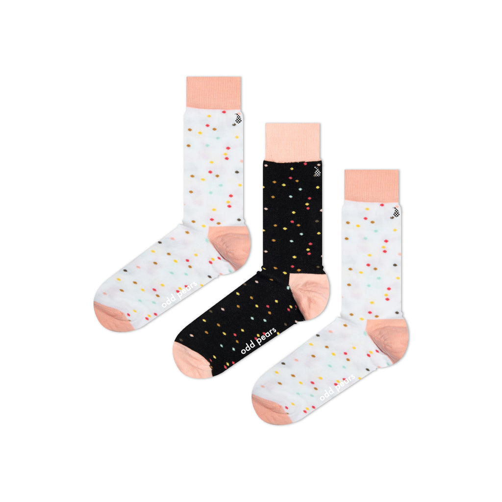 spooty white socks