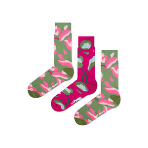 green and pink socks